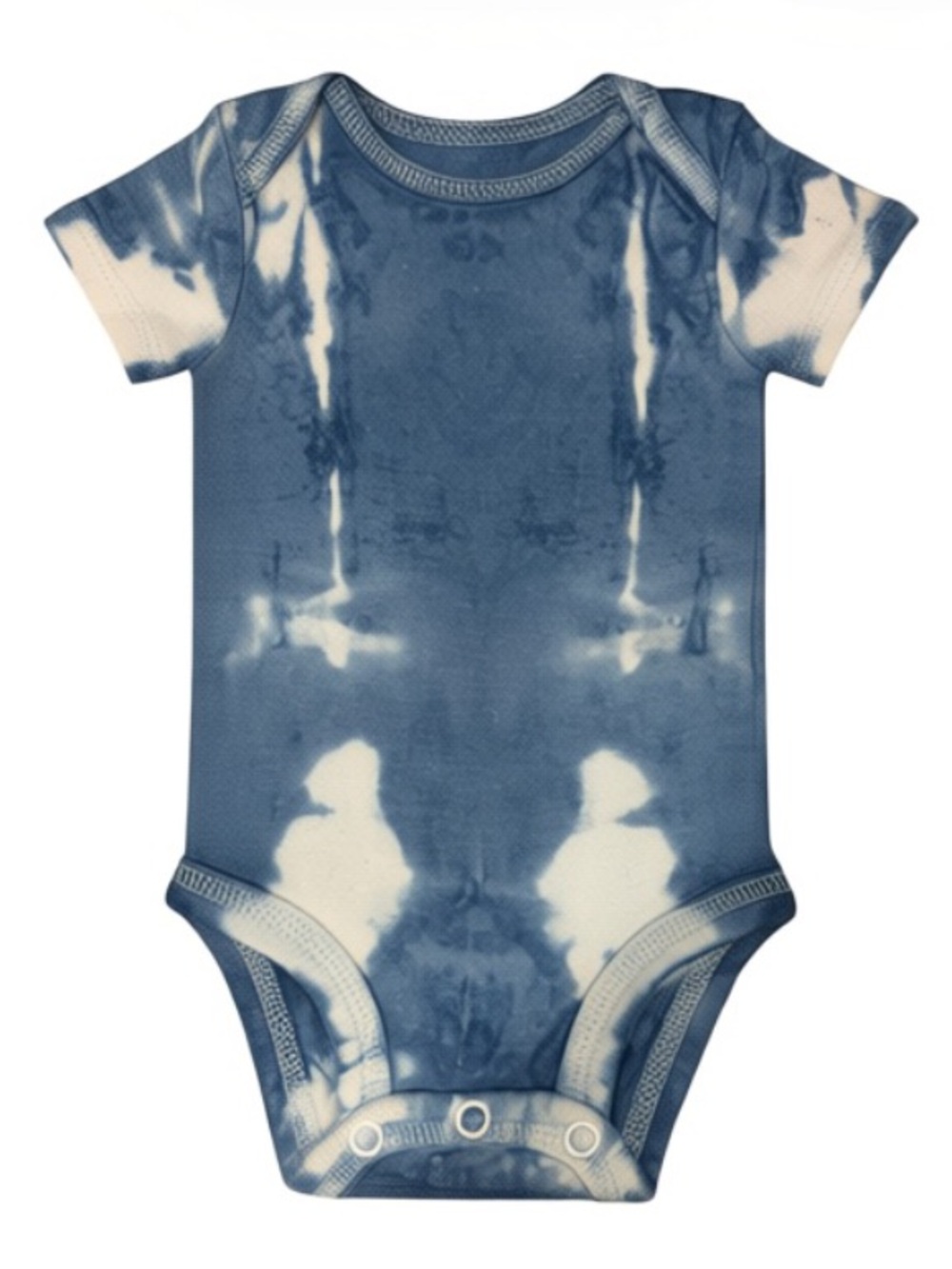 NWOT Handmade Tie-Dye Blue Short-Sleeve Baby One-Piece Bodysuit Onesie